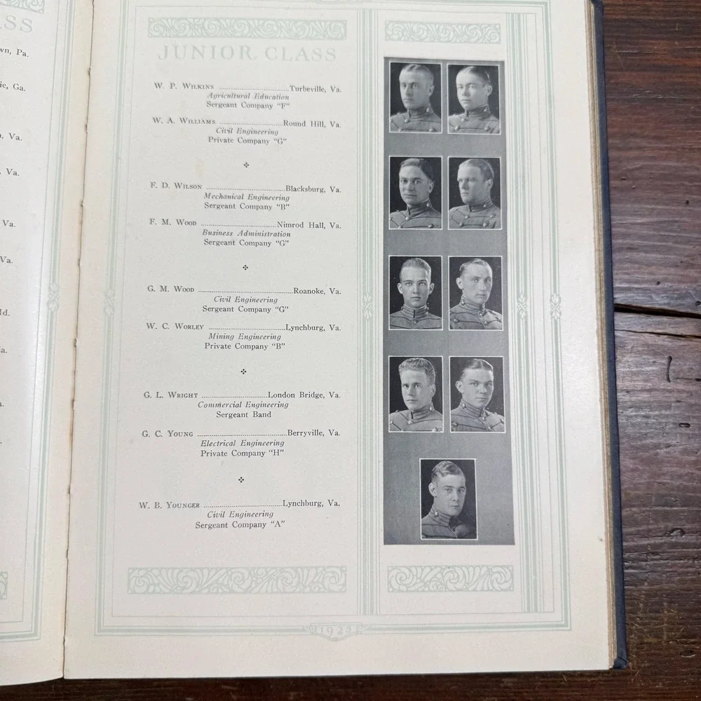 Vintage 1925 Bugle Virginia Polytechnic Institute Yearbook VPI Blacksburg HC